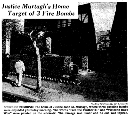 Weathermen Bomb the Home of Judge Murtagh
