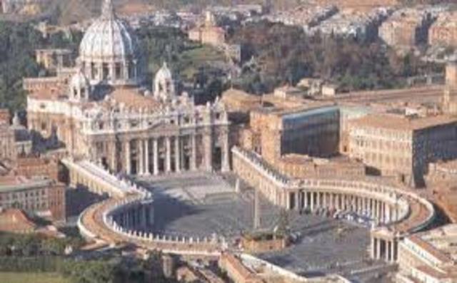 St. Peters Basilica construction begins