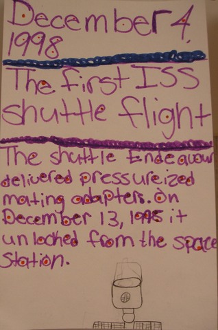The First ISS space shuttle flight
