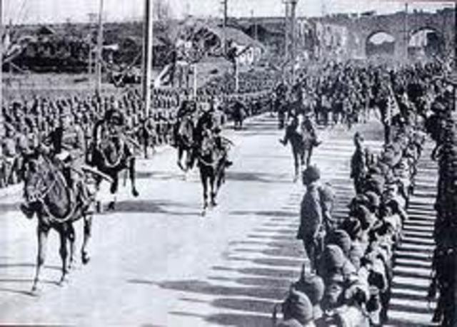 Japan’s army pillages Nanjing, China; massacre a quarter of a million people.