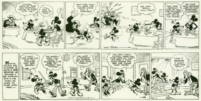 Fisrt Micky Mouse comic strip posted in the New York Times