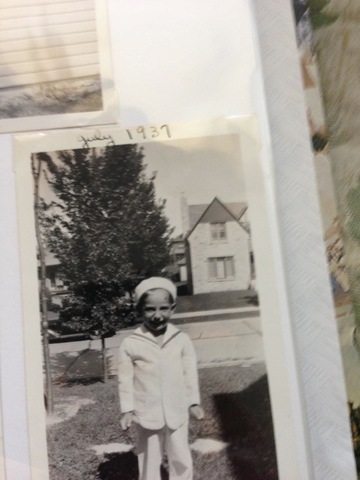 James in a sailor outfit at age 3