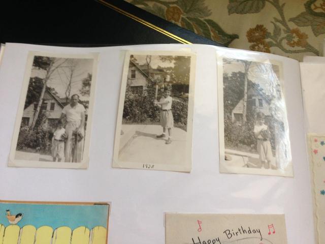 James playing baseball with his father