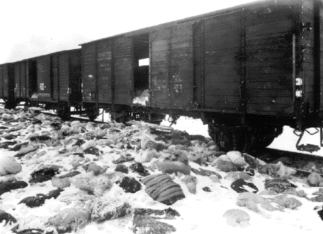 Prisoners were loaded onto trains