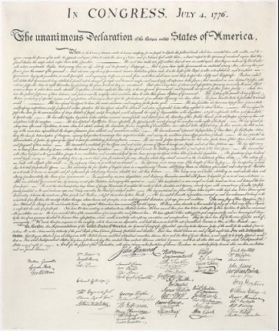 Declaration of Independence issued.