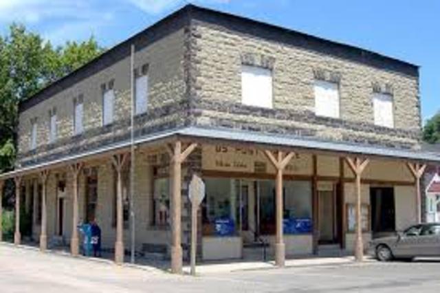 Brick Bank Building in Albion
