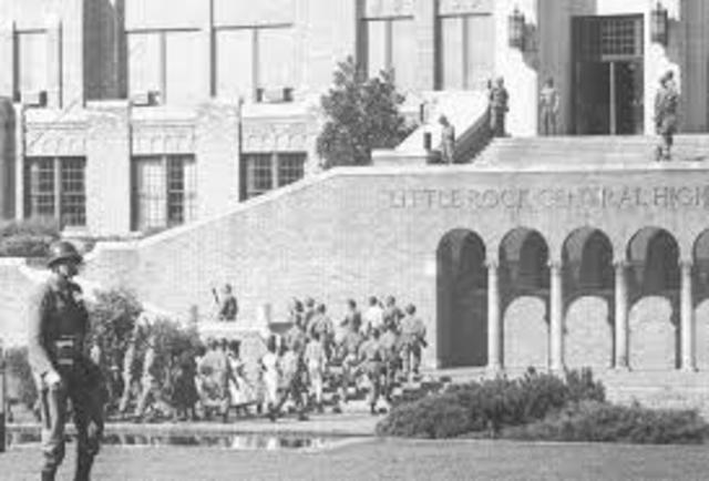 Nine black students must use a side door