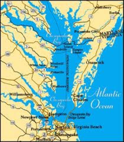 French and British Battle in Chesapeake Bay