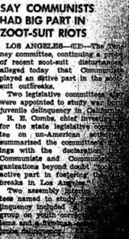 Zoot Suit Riots – Los Angeles, CA