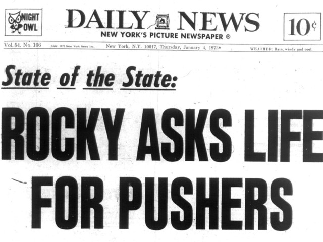 Rockefeller Drugs Laws take effect in NY State