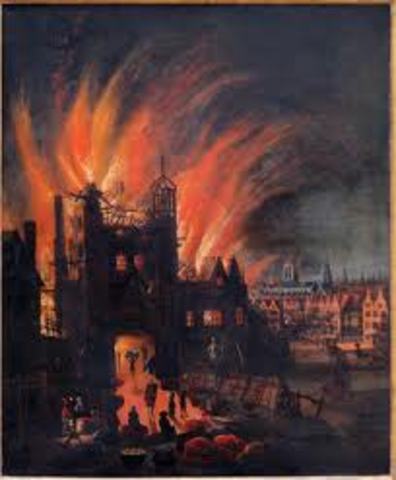 Great Fire destroys four-fifths of London