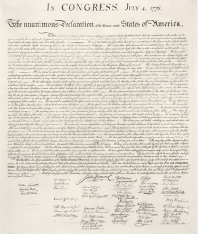 Declaration of Independence issued