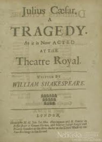 shakespeare writes "the tragedy of julius caesar"