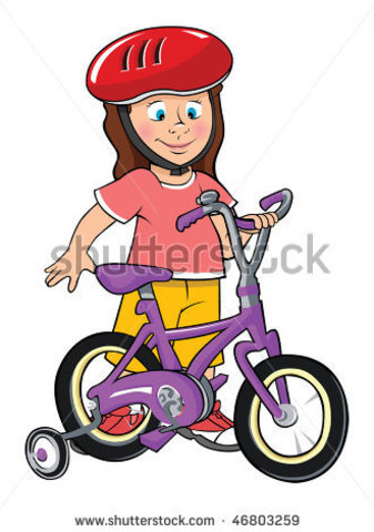 La primera vez que montaba una bicicleta.