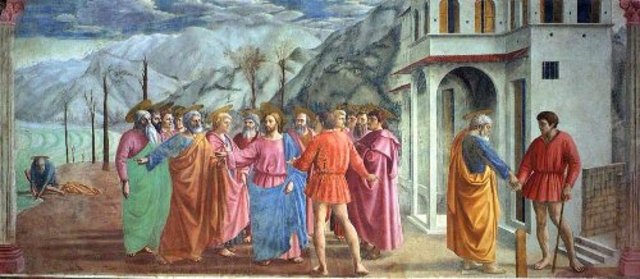 Tribute Money, by Masaccio,