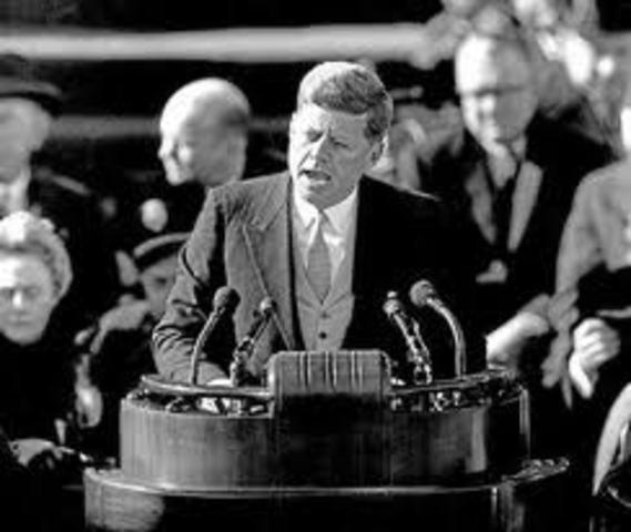 Jhon F. Kennedy toma posesión como presidente de los Estados Unidos