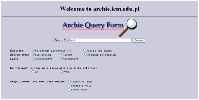 Archie Search Engine