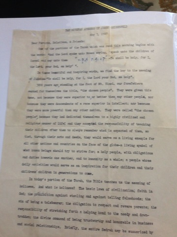 James' Bar Mitzvah Speech