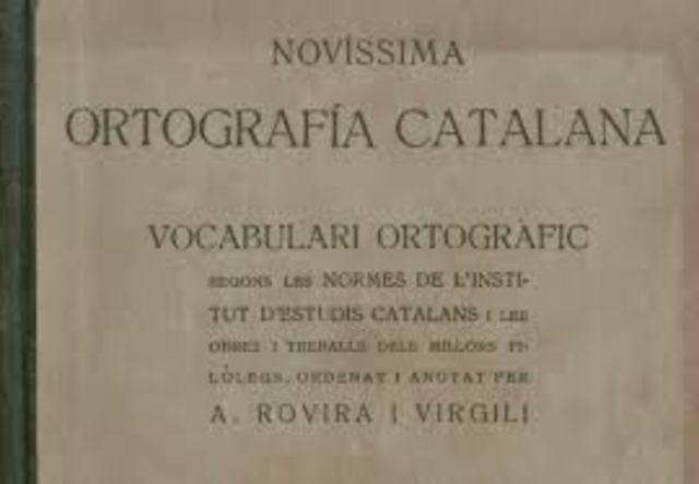 Publicació del Diccionari Ortogràfic