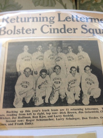 James with the track team