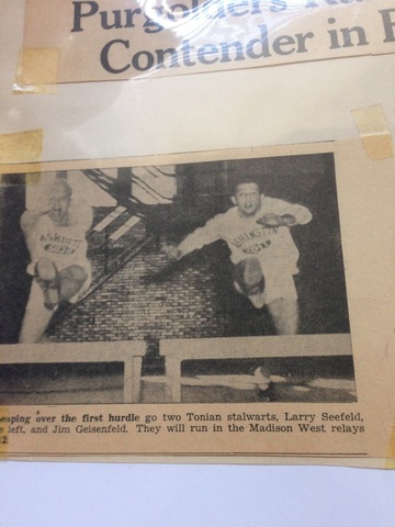 James hurdling over the hurdles