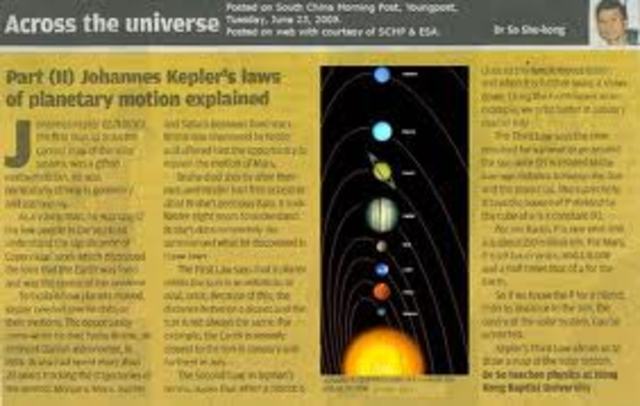 Johannes Kepler discovered planetary motion