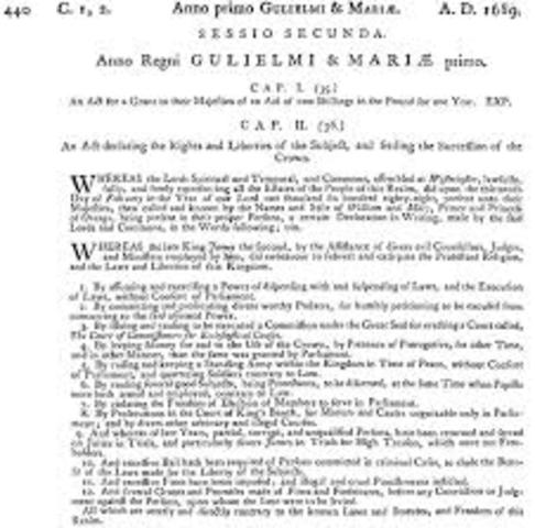 English Bill of Rights of 1689