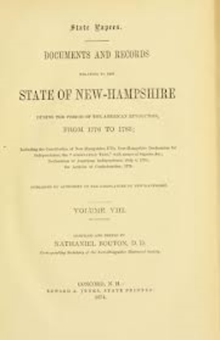 New Hampshire ratifies state constitution