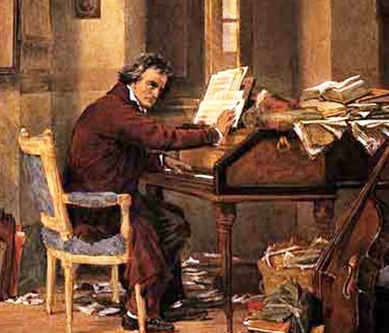 Beethoven writes Symphony No. 9 in D major