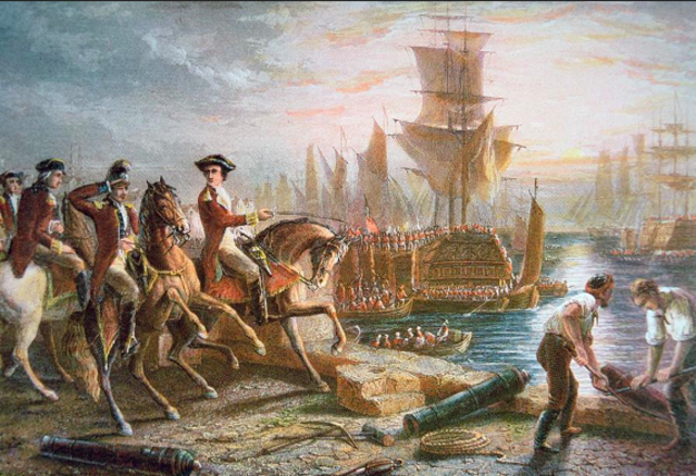 British evacuate Boston