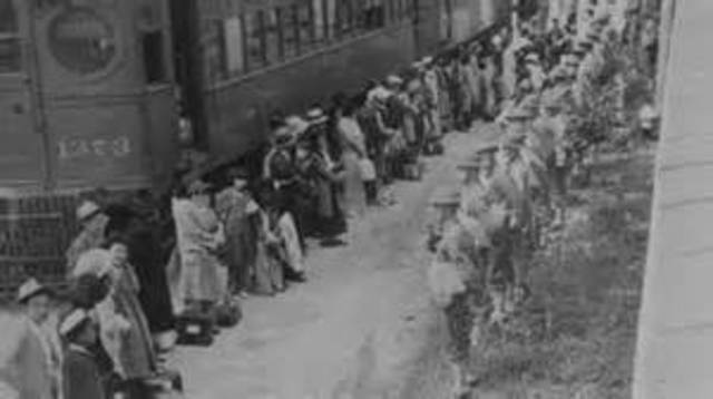 Japanese Americans interned in isolated camps