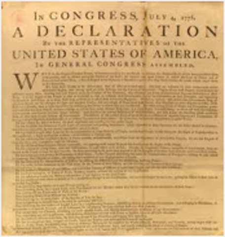 declaration of independence issued