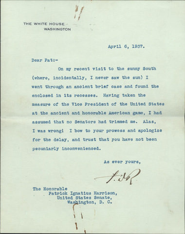 Roosevelt Writes  Mussolini