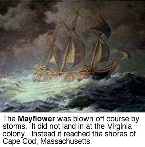 Plymouth is founded by pilgrims.