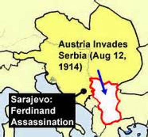 Austria-Hungary declaires war on Serbia