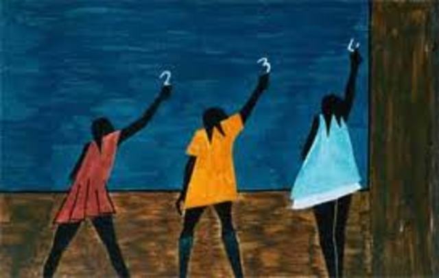 "The Migration of the Negro" by Jacob Lawrence
