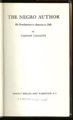 The Negro Author: His Development in America