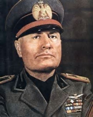Benito Mussolini appointed Prime Minister of Italy