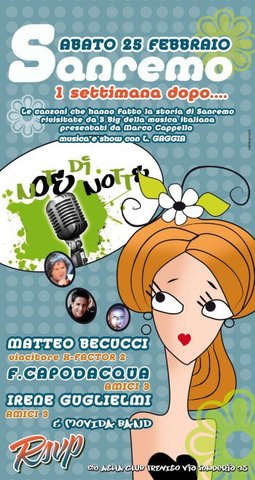 "Sanremo una settimana dopo" @Asha Club - Treviso