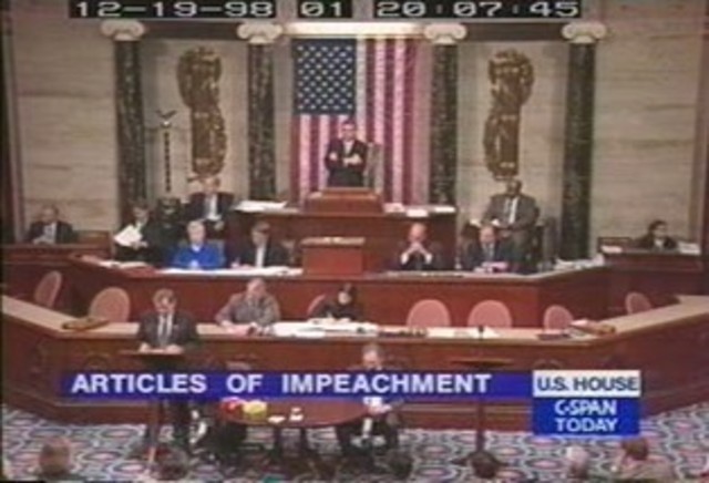 U.S. House passes 2 of 4 articles to impeach Clinton