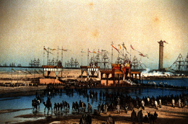 Suez Canal links the Mediterranean and Red Seas