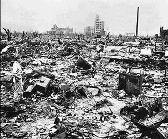 The United States dropped the first Atomic Bomb on the first Atomic Bomb is dropped on Hiroshima.