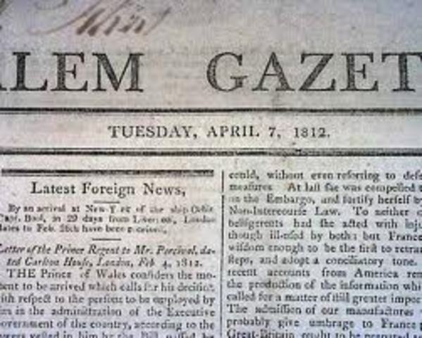 - Embargo Act of 1807