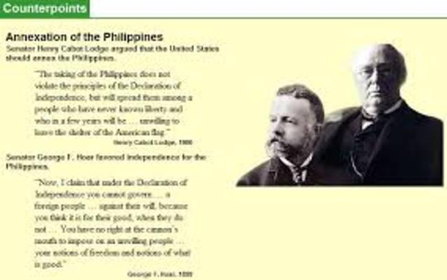 US annexes the Philippines