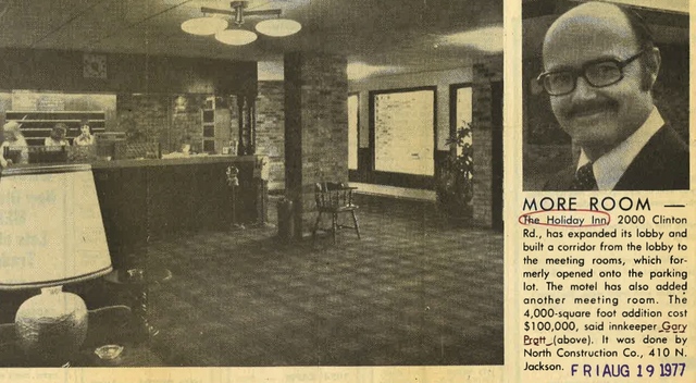 Holiday Inn expands lobby and builds corridor