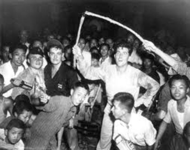 V-J Day, Japan surrenders to Allied Forces