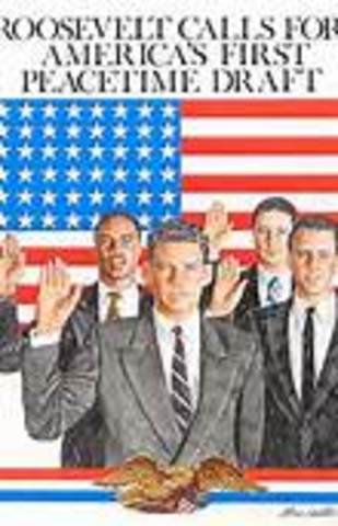 First time Peacetime Draft in US