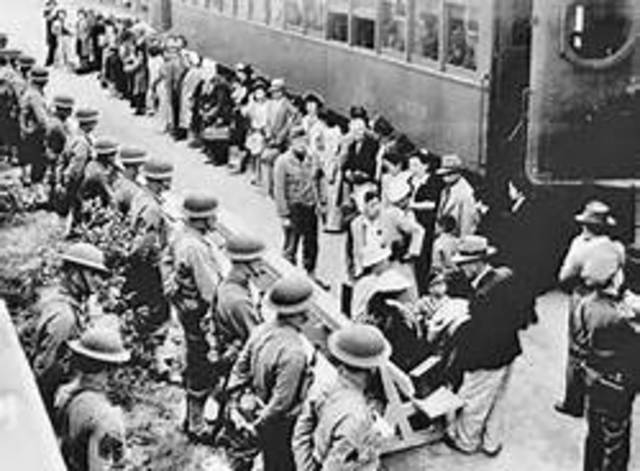 Japanese Americans interned in isolated camps