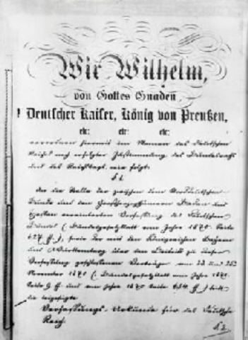 constitution drafted by bismark