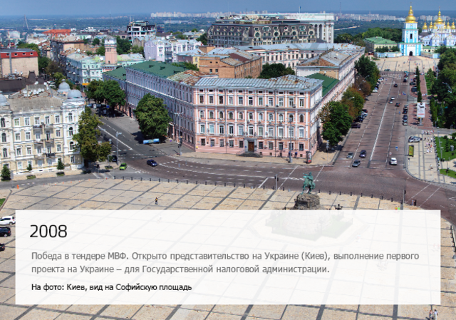 Победа в тендере МВФ.Открыто представительство на Украине(Киев), выполнение первого проекта на Украине